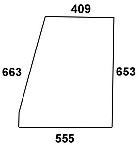 szyba drzwi górna lewa do ciągnika Steyr - 134171085
