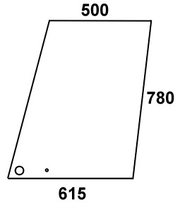 szyba drzwi górna do ciągnika Massey Ferguson - 3476159M1