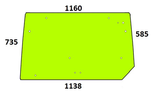 Szyba tylna do ciągnika Renault, Claas Cergos, Ergos 6005014311