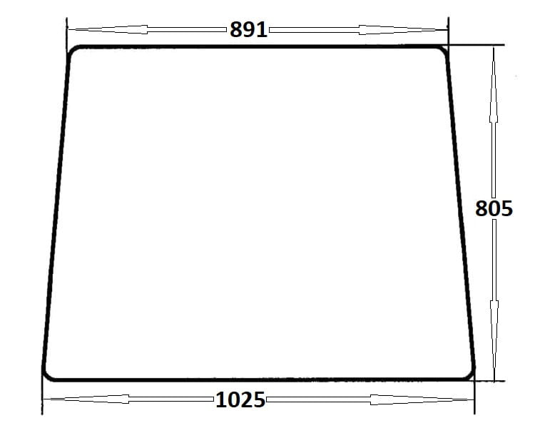 Szyba przednia do ciągnika Władymirec T-25 A2 (159)