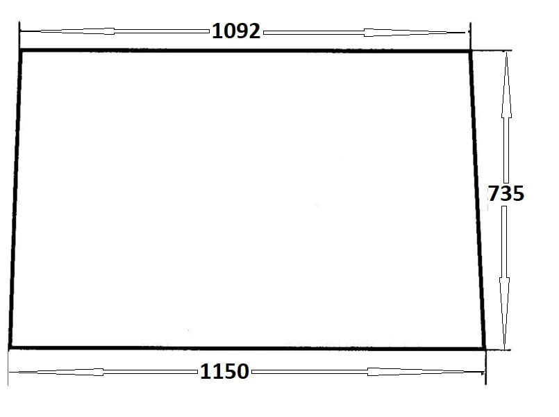 Szyba przednia do ciągnika Zetor 10368107 (593)
