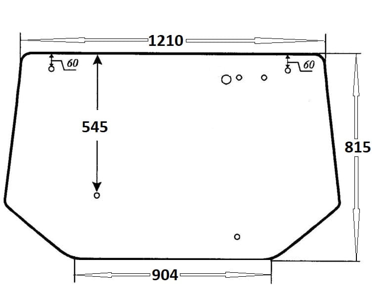 Szyba tylna do ciągnika Zetor 10368441 (595)