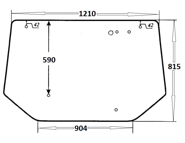 Szyba tylna do ciągnika Zetor (595a)