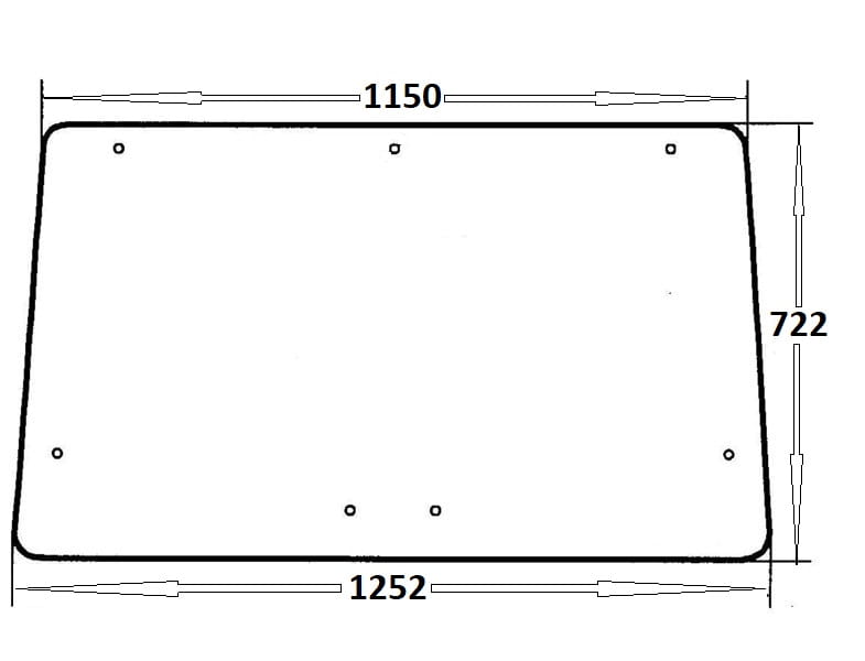Szyba tylna do ciągnika Zetor 92368182 (195)