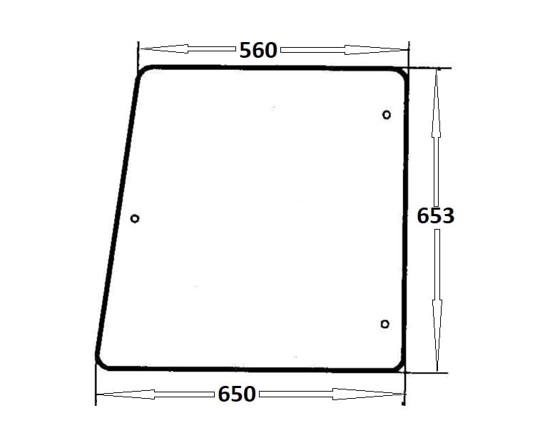 Szyba boczna lewa, prawa do ciągnika Zetor 84368061 (654)