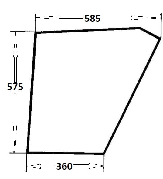 Szyba drzwi dolna lewa, prawa do ciągnika Zetor 84368037 (658)