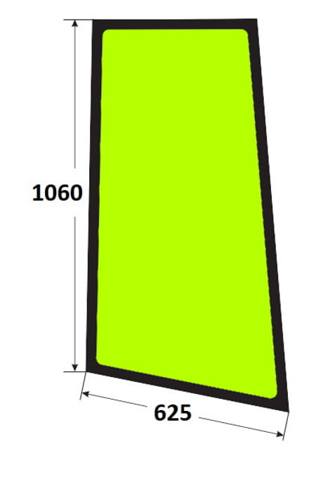 Szyba boczna lewa koparko-ładowarka JCB 827/30445
