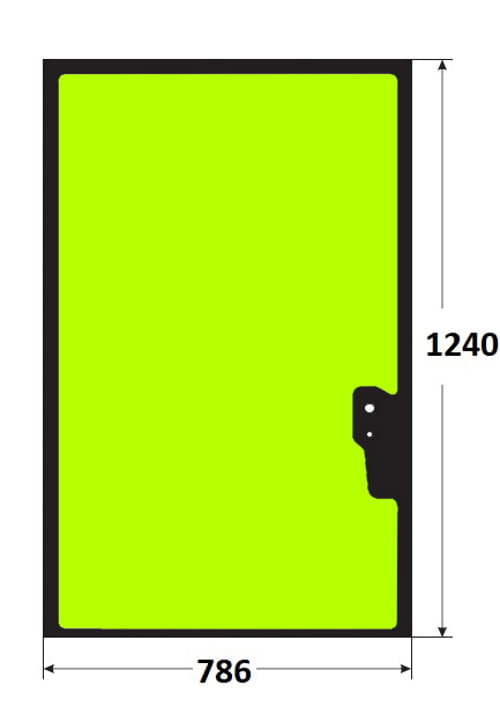 Szyba tylna koparko-ładowarka JCB 827/30449