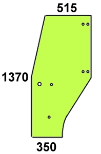 Szyba drzwi lewe do ciągnika Fendt - 205810030040