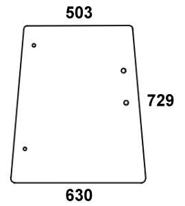 szyba boczna do ciągnika John Deere L61159