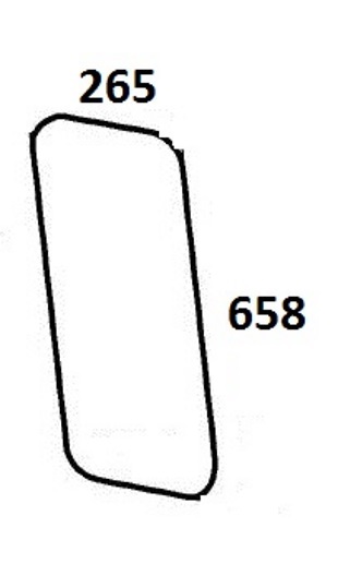 Szyba boczna dolna lewa, prawa do kombajnu Class Dominator 85 (713)