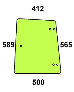 Szyba boczna do ciągnika Fendt - 294812040050