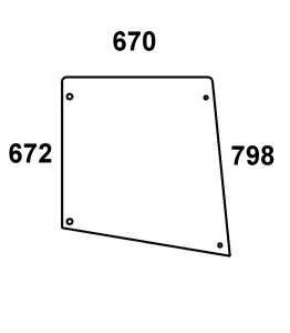 szyba przednia dolna do ciągnika Case - 1535307C1