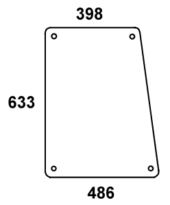Szyba boczna do ciągnika Fendt - 205810040300