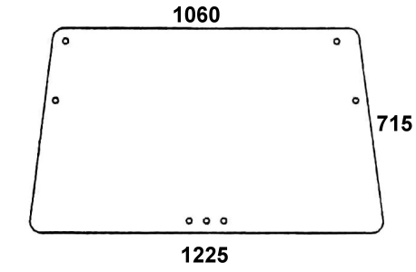 Szyba przednia do ciągnika Deutz-Fahr 04363114, 04363384