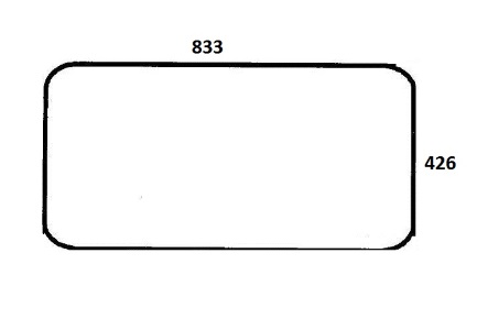 Szyba tylna drzwi boczna kombajn Class Dominator 85 (714)