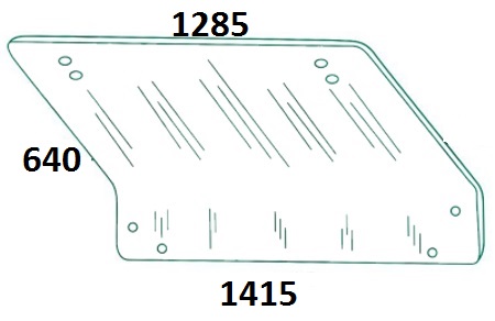szyba tylna do ciągnika Fiat - 5129357