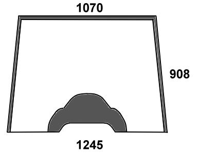 szyba przednia do ciągnika Massey Ferguson - 3804554M1
