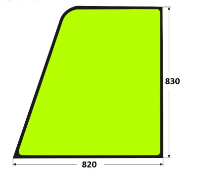 Szyba drzwi górna lewa ładowarka teleskopowa JCB 332A3342, 332/A3342