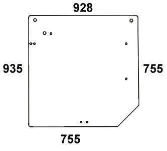 Szyba tylna do ciągnika Renault, Claas Ares, Atles, Arion - 7700048325, 7700048328