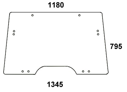 szyba przednia do ciągnika John Deere L155784, L171338
