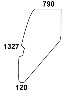 Szyba drzwi do ciągnika Fiat  - 5154934