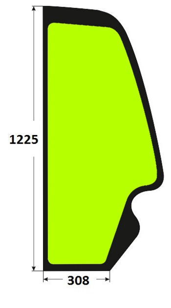 Szyba boczna lewa ładowarka teleskopowa JCB 82780213, 827/80213