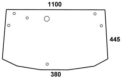 Szyba tylna do ciągnika Fendt - 294812050120