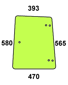 Szyba boczna do ciągnika Fendt - 247811040050