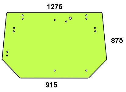Szyba tylna do ciągnika  Valtra 31553300, 31553310, V36841200