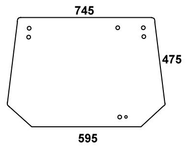 Szyba tylna do ciagnika Deutz-Fahr 04401521