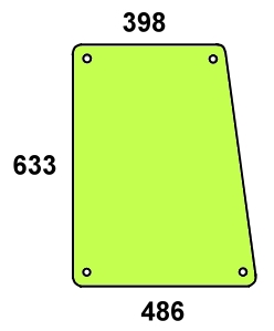 Szyba boczna do ciągnika Fendt - 205810040350