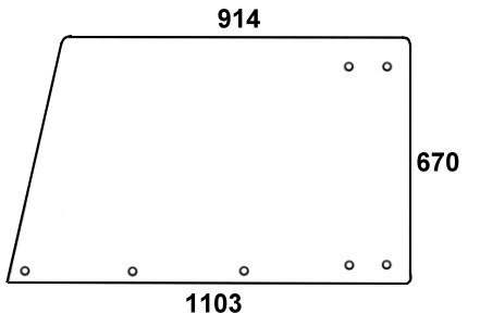 Szyba drzwi górna do ciągnika Deutz-Fahr 04366138